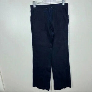 Athleta 100% Navy Blue Linen Pants size 2